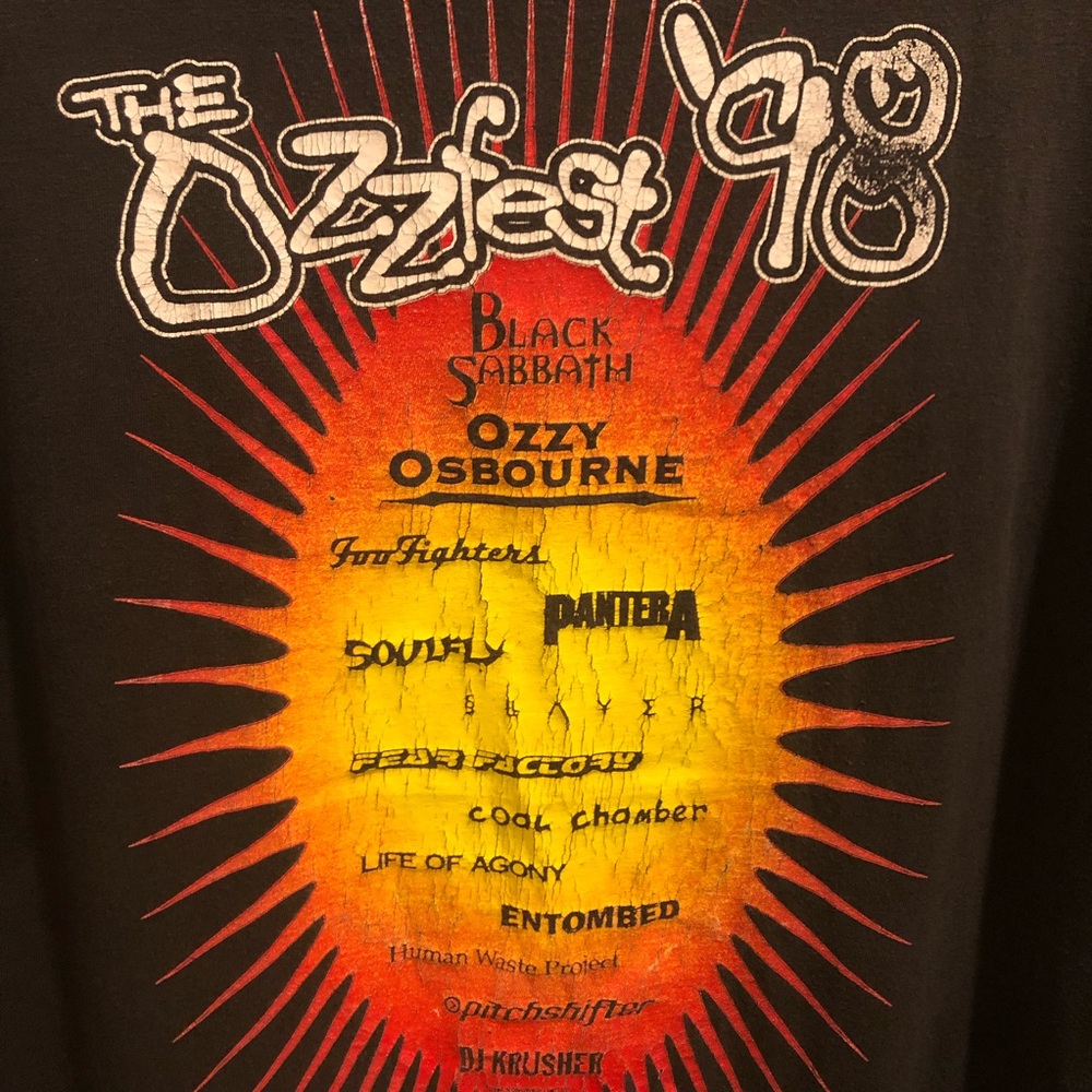 Ozzfest Black Sabbath Ozzy Osbourne VTG Tee 98’ - Picture 7 of 8